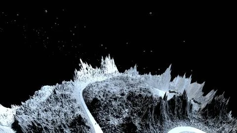 3d render of abstract planet surface. Very detailed sci fi or science fiction Stock Illustration