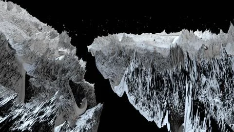 3d render of abstract planet surface. Very detailed sci fi or science fiction Stock Illustration