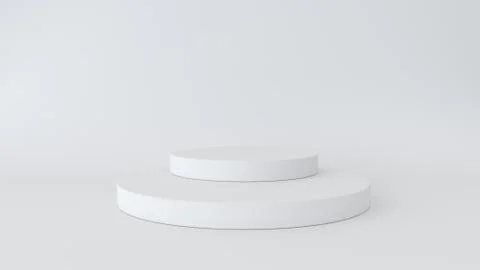 3D render of abstract platform. Geometric figures in modern minimal design Stock Illustration