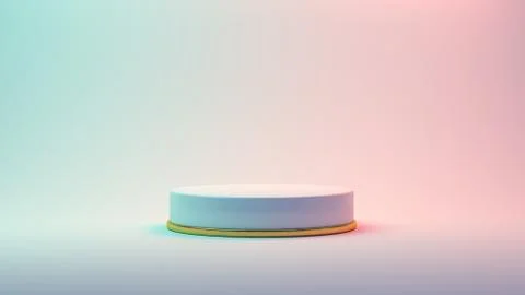 3d render abstract platforms with golden part. Realistic mock up for promotion 스톡 일러스트