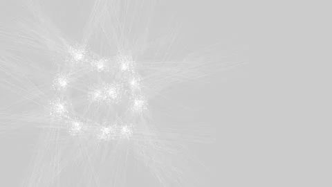 3D render of abstract Plexus black and white geometrical shapes animation Stock Footage 144476074