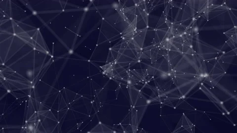 3D Render of Abstract Plexus Geometrical Shapes Animated Stock Footage 143153770