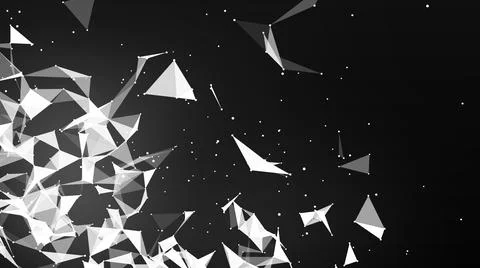 3D render of abstract Plexus 库存插图