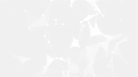 3D render of abstract Plexus white moving dots and lines geometrical shapes Stock Footage 147235918