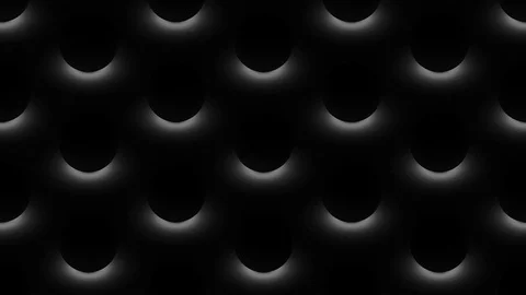 3D Render - Abstract Repeat Luminance Sphere Pattern Black and White Stock Footage 104814246