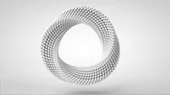 3D Render Abstract Ring Rotating. Moebius Ring. White Clean Rings Animation Stock Footage