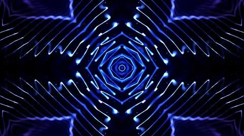 3d render. Abstract sci-fi background with glow particles form curved lines Illustrazione stock