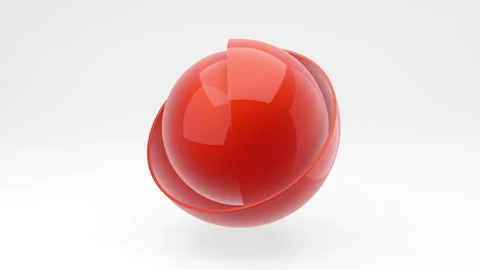 3d render abstract shiny sphere animation loopable alpha matte mask transpare Stock Footage 148434190