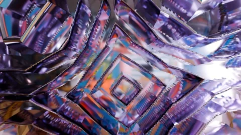 3d render, Abstract smooth shape chromefile colors Stock Footage 277476782