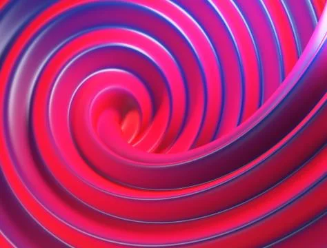 3D render abstract spiral red background 스톡 일러스트