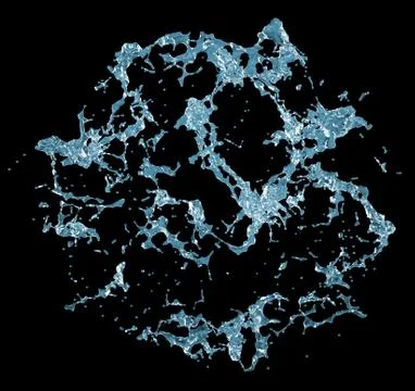 3D Render of an Abstract Splash Stock Illustration