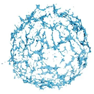 3D Render of an Abstract Splash Иллюстрация