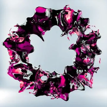 3D Render of an Abstract Splash 库存插图