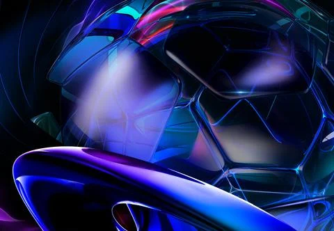 3D Render of an Abstract Sport Concept Ball Stockillustratie