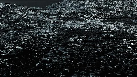 3d render of abstract surface with black noise. Computer generated ebb and flow Stock Illustration