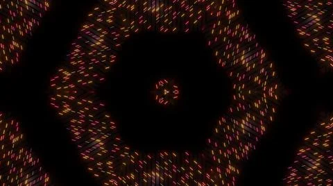 3d render. Abstract symmetrical background, 3d elements light up like bulbs with Stock Illustration