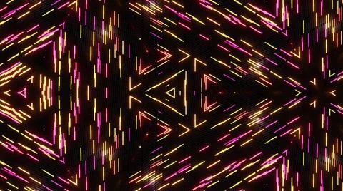 3d render. Abstract symmetrical background, 3d elements light up like bulbs with Stock Illustration