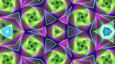 3d render. Abstract symmetrical background, 3d elements light up like bulbs with Stock Illustration