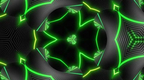 3d render. Abstract symmetrical background, 3d elements light up like bulbs with Stock Illustration