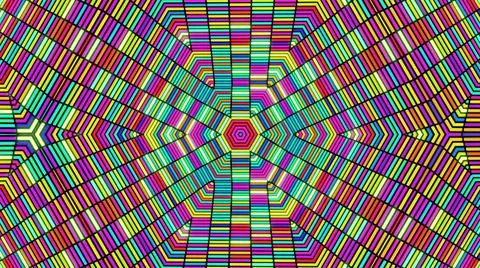 3d render. Abstract symmetrical background, 3d elements light up like bulbs with Stock Illustration