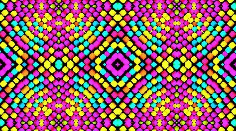 3d render. Abstract symmetrical background 3d multicolor elements. Motion design Stock Illustration