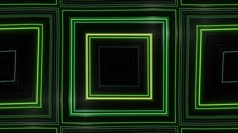 3d render. Abstract symmetrical background, 3d elements light up like bulbs with Stock Illustration