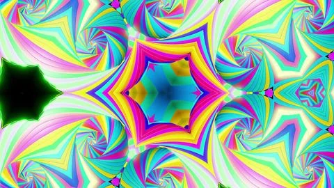 3d render. Abstract symmetrical background, 3d elements light up like bulbs with Illustrazione stock