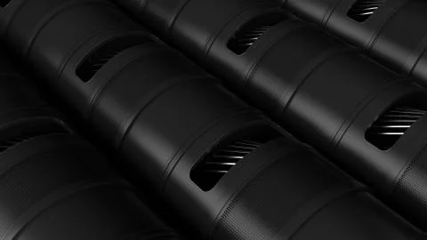 ..3d render abstract tech background with industrial like detailed model. Rou Stock Illustration