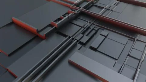 3d render Abstract Technology Background With Cubes 스톡 일러스트