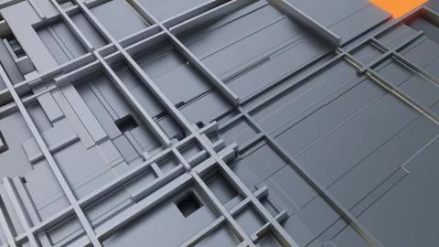 3d render Abstract Technology Background With Cubes 스톡 일러스트