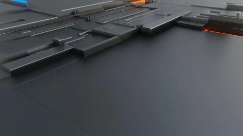 3d render Abstract Technology Background With Cubes 스톡 일러스트