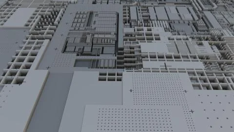 3d render Abstract Technology Background With Cubes 스톡 일러스트