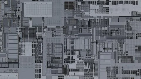 3d render Abstract Technology Background With Cubes 스톡 일러스트
