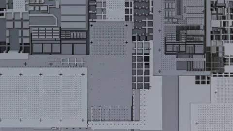 3d render Abstract Technology Background With Cubes 스톡 일러스트