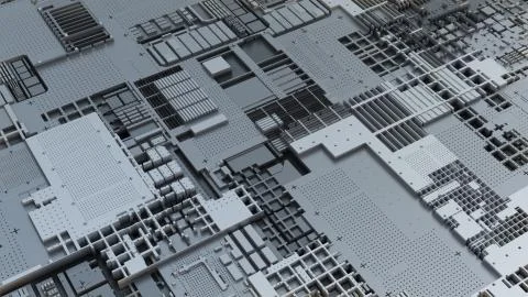 3d render Abstract Technology Background With Cubes 스톡 일러스트