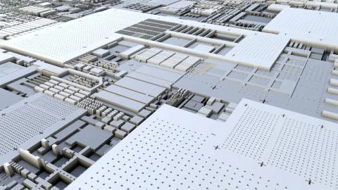 3d render Abstract Technology Background With Cubes 스톡 일러스트