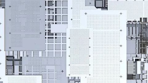 3d render Abstract Technology Background With Cubes Stock Illustration