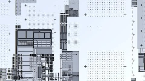 3d render Abstract Technology Background With Cubes 스톡 일러스트