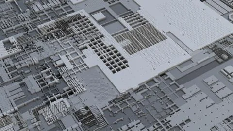 3d render Abstract Technology Background With Cubes Illustration