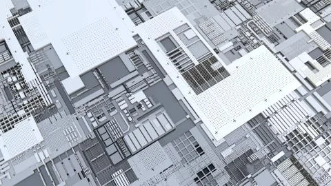 3d render Abstract Technology Background With Cubes 스톡 일러스트