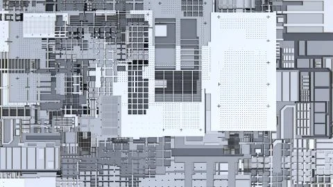 3d render Abstract Technology Background With Cubes Illustrazione stock