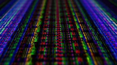 3d render abstract technology background. Quantum macro zoom. High detailed p イラスト素材