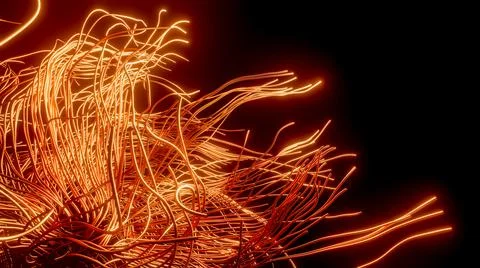 3D render abstract technology background which metal wire 写真素材