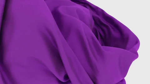 3D render of abstract tenderness soft violet silk fabric Stock Footage 262154100