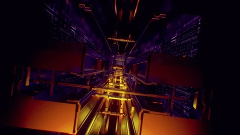 3d render, abstract urban background. Futuristic virtual reality motion graph Video stock 91044337