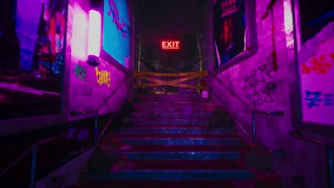 3D render, abstract urban virtual realityl. Stock Footage 230301123