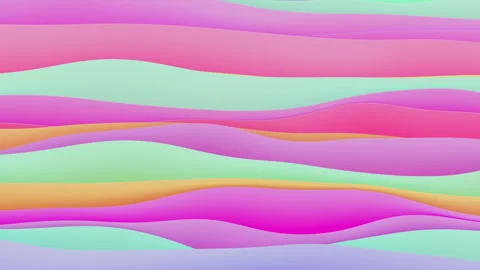 3D render of abstract wavy colorful background Stock Footage 282215650