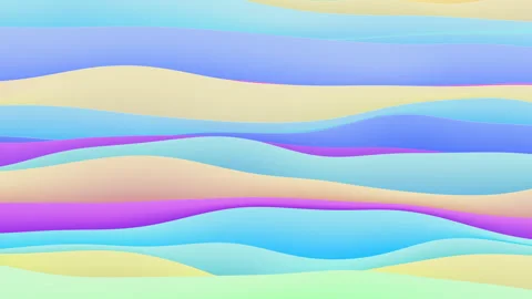 3D render of abstract wavy colorful background Stock Footage 287766433