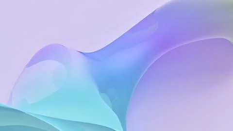 3d render, Abstract wavy pastel color wallpeper background Stock Illustration