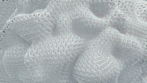3D render, Abstract white matter geometric pattern background Stock Footage 295176295